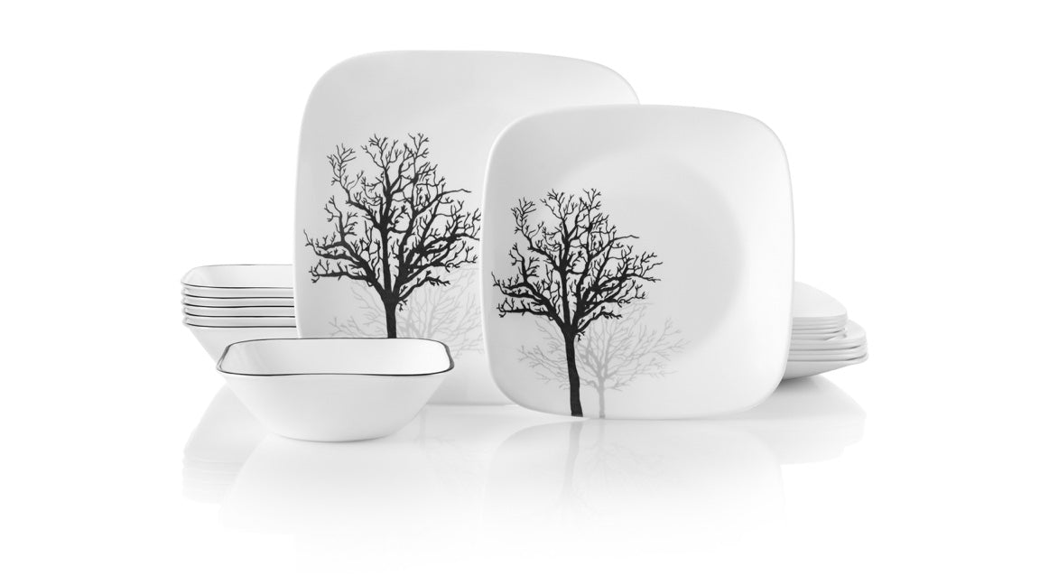Corelle Timber Shadows 18-piece Dinnerware Set. Service for 6