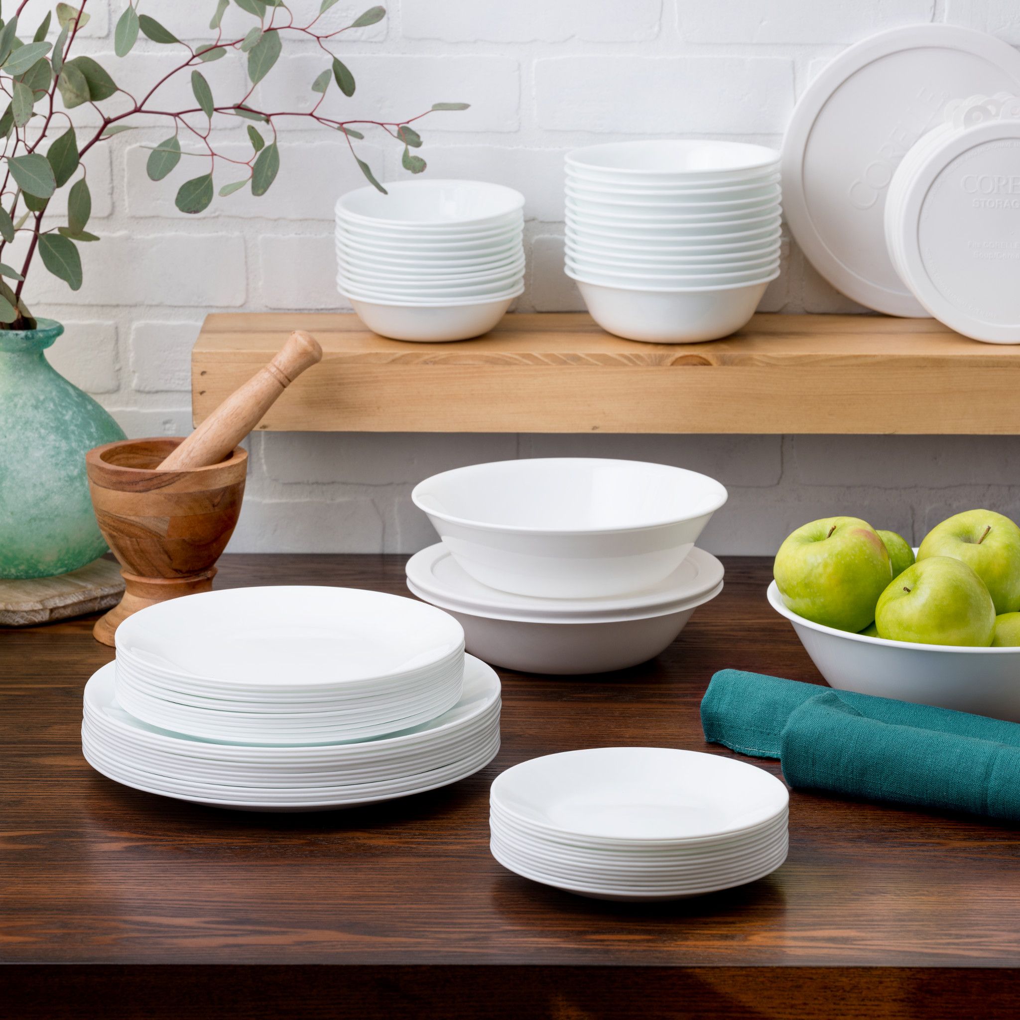 Corelle Winter Frost White 78-piece Dinnerware Set. Service for 12 - Image 2