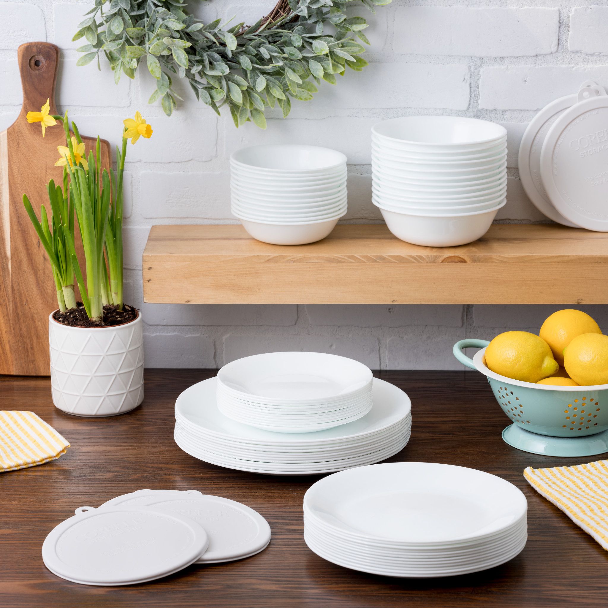 Corelle Winter Frost White 66-piece Dinnerware Set. Service for 12 - Image 2