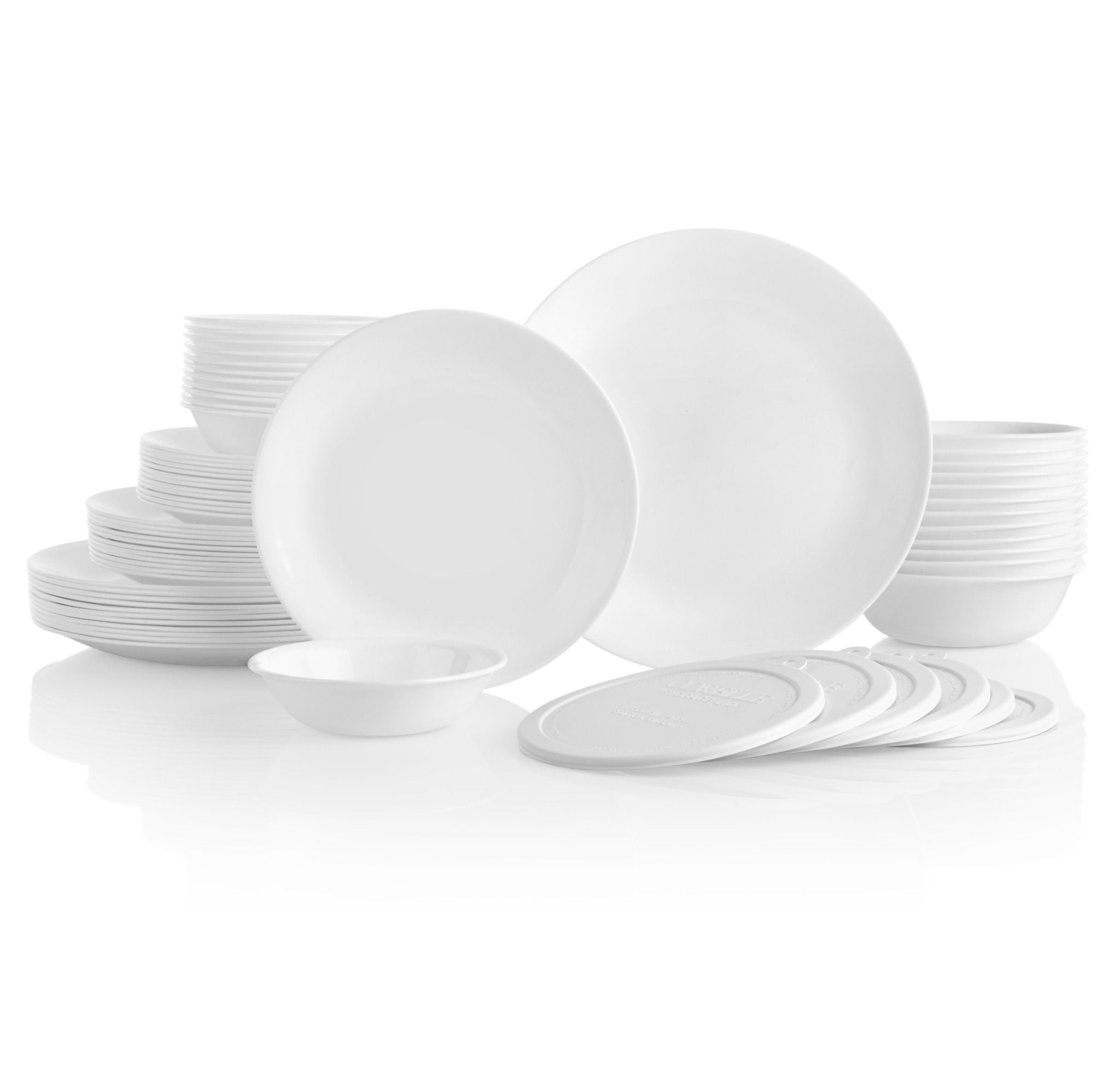 Corelle Winter Frost White 66-piece Dinnerware Set. Service for 12
