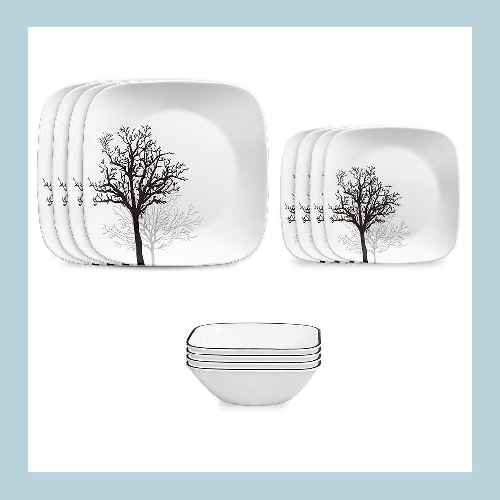 Corelle Timber Shadows 18-piece Dinnerware Set. Service for 6 - Image 4