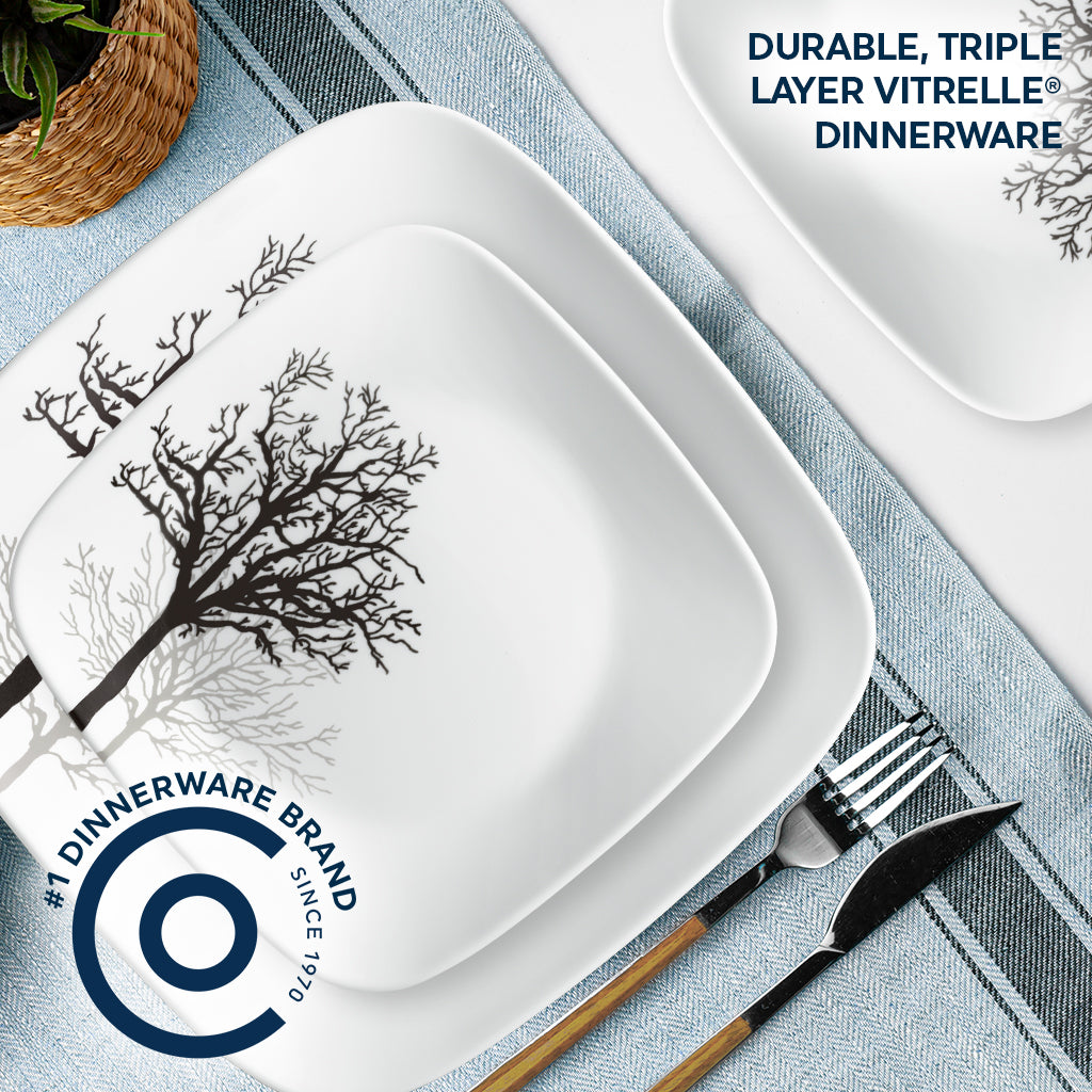 Corelle Timber Shadows 18-piece Dinnerware Set. Service for 6 - Image 2