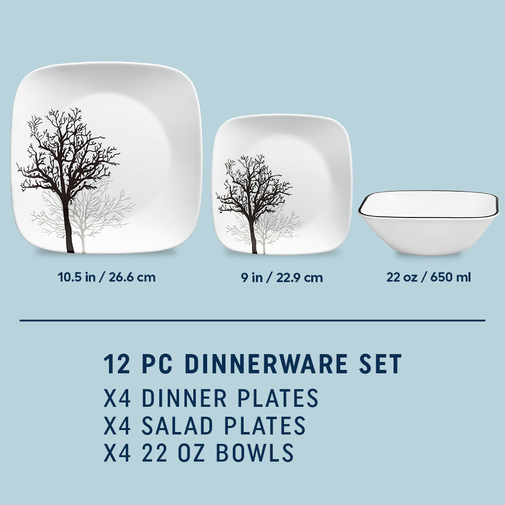 Corelle Timber Shadows 18-piece Dinnerware Set. Service for 6 - Image 3