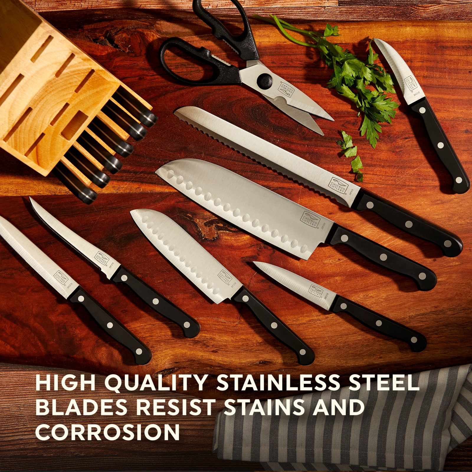 Chicago Cutlery Essentials 15-piece Block Set - Image 4