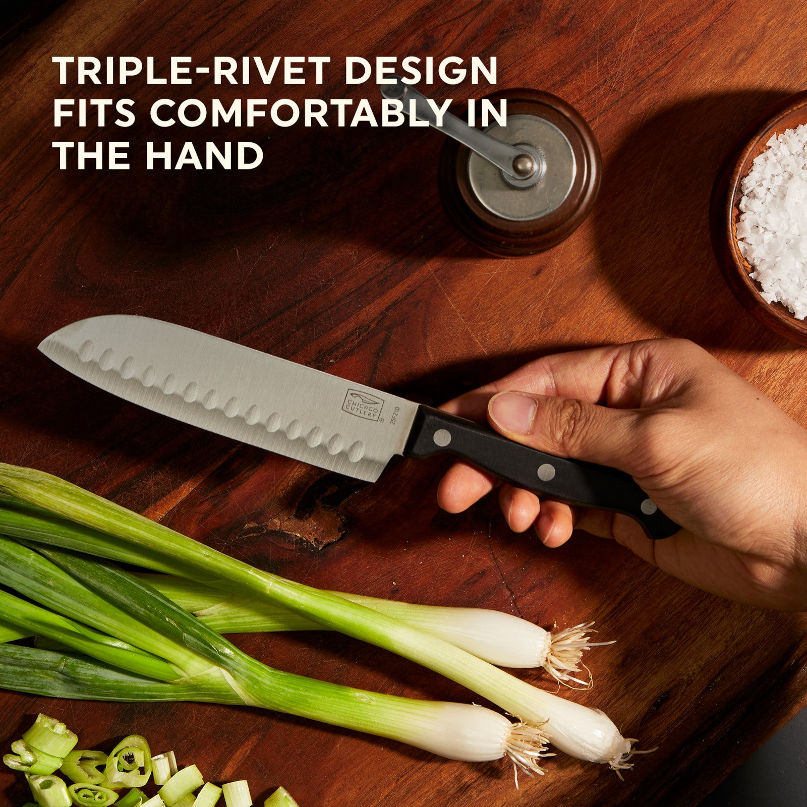 Chicago Cutlery Essentials 2-piece Santoku / Partoku Knife Set - Image 4