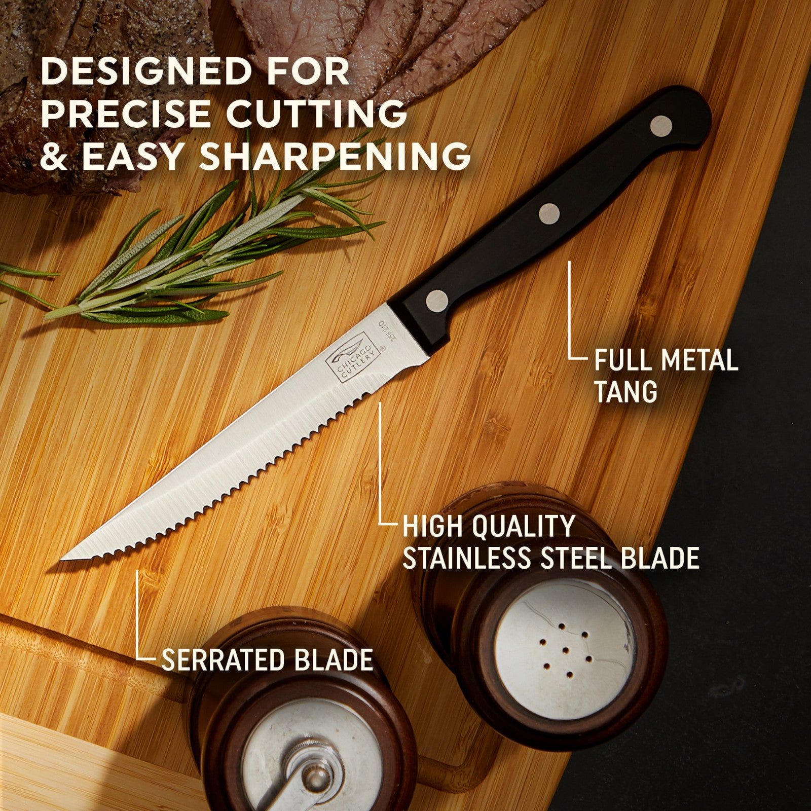 Chicago Cutlery Essentials 4-piece Steak Knife Set - Image 5
