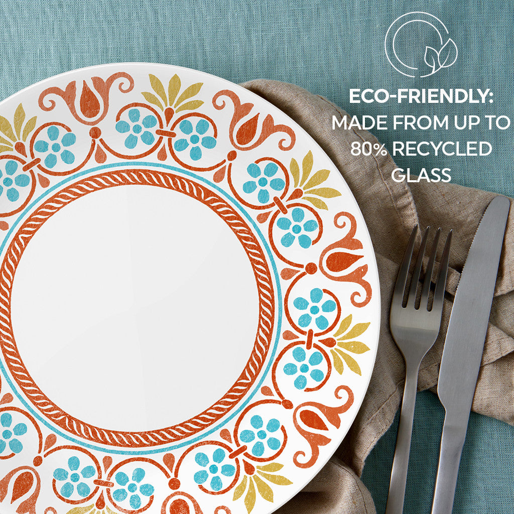 Corelle Global Collection Terracotta Dreams 10.25 Dinner Plates. 4-pack - Image 6
