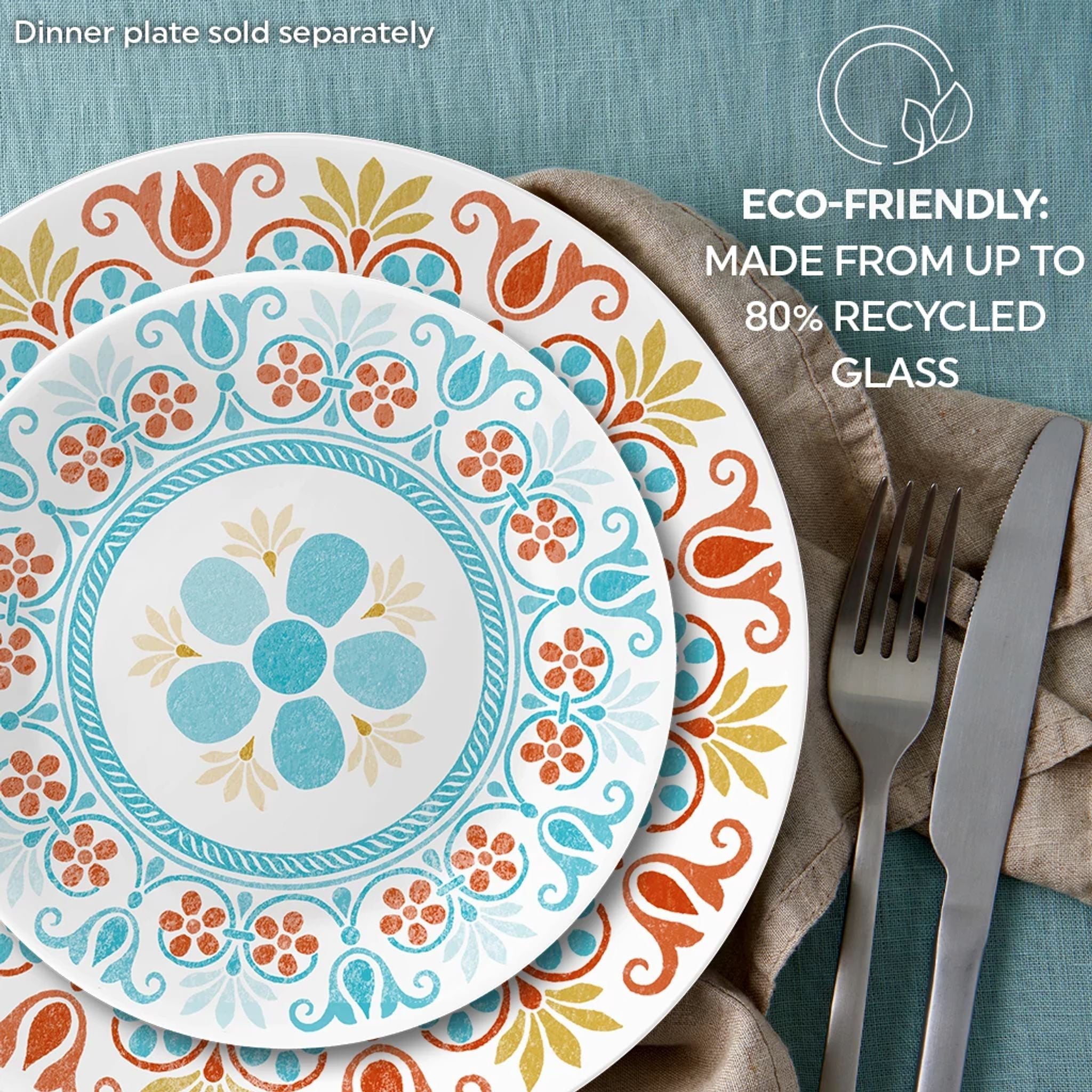 Corelle Global Collection Terracotta Dreams 6.75 Appetizer Plates. 6-pack - Image 5