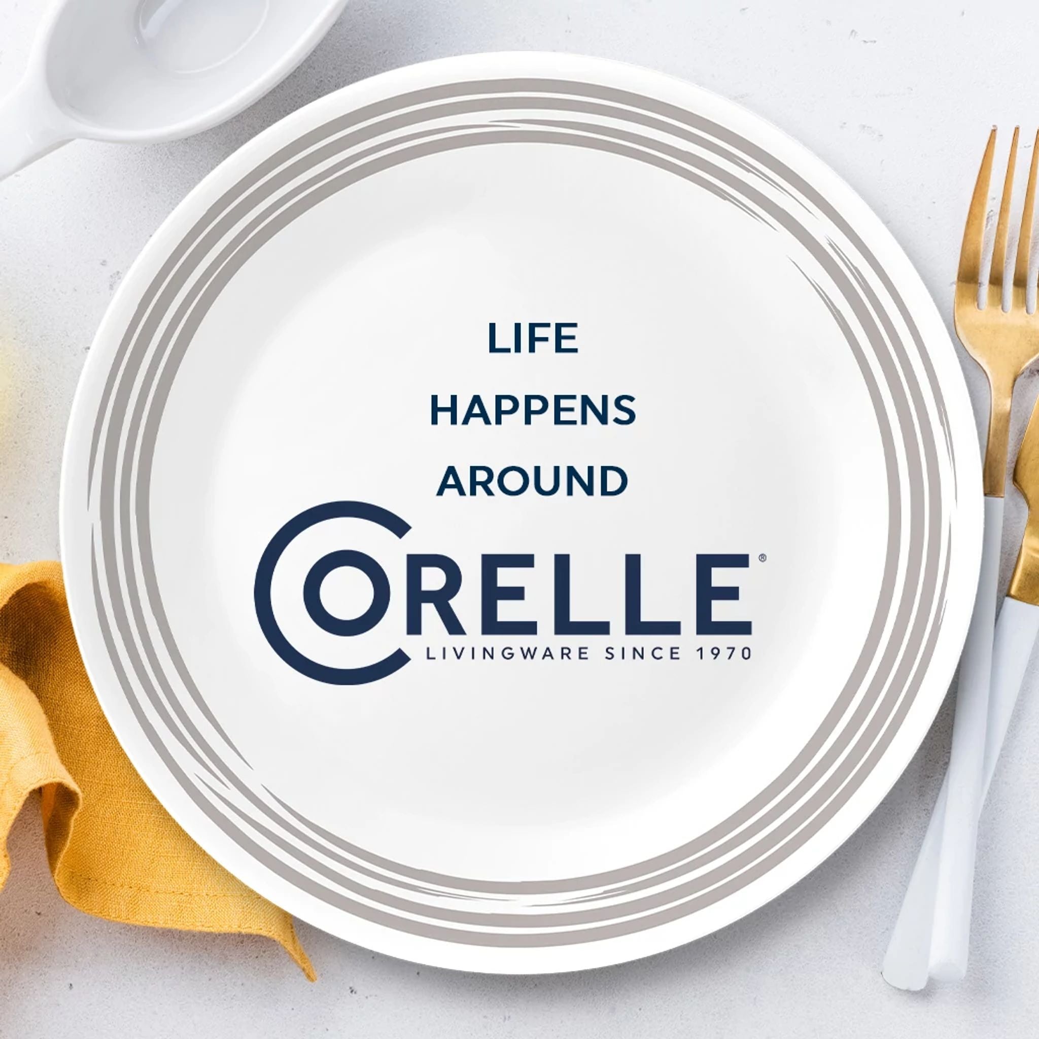 Corelle Brushed Silver 16-piece Dinnerware Set. Service for 4 - Image 7