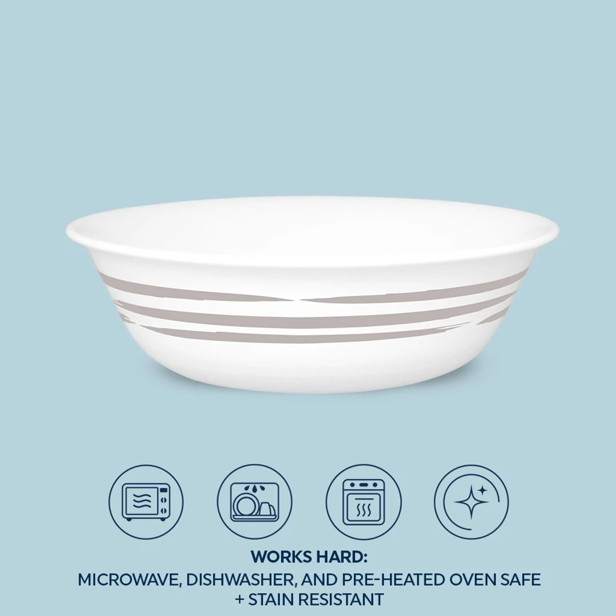 Corelle Brushed Silver 18-ounce Cereal Bowl - Image 3