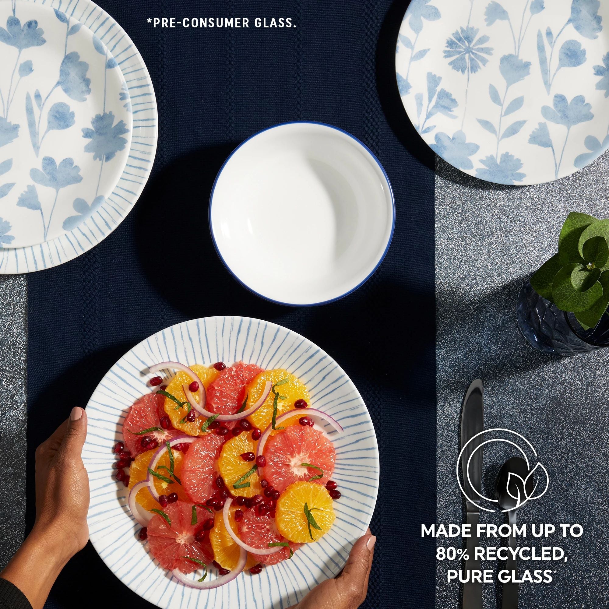 Corelle Botanical Stripes 12-piece Dinnerware Set. Service for 4 - Image 6