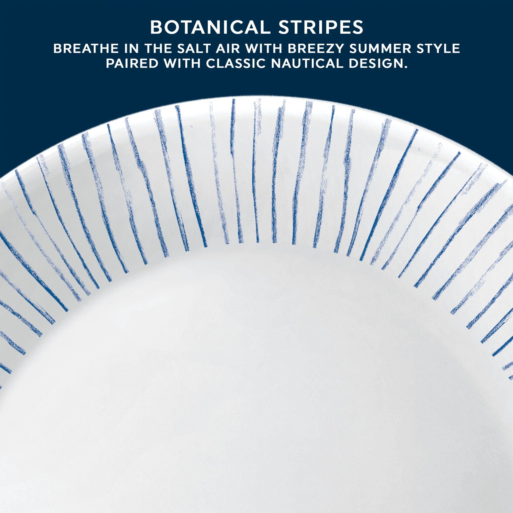Corelle Botanical Stripes 10.25 Dinner Plate. 6 pack - Image 2