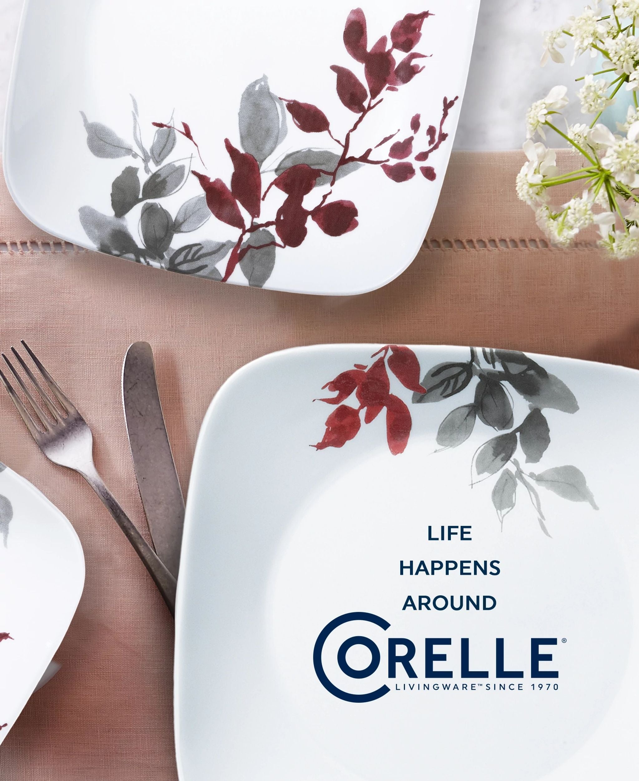 Corelle Kyoto Leaves 16-piece Dinnerware Set. Service for 4 - Image 7
