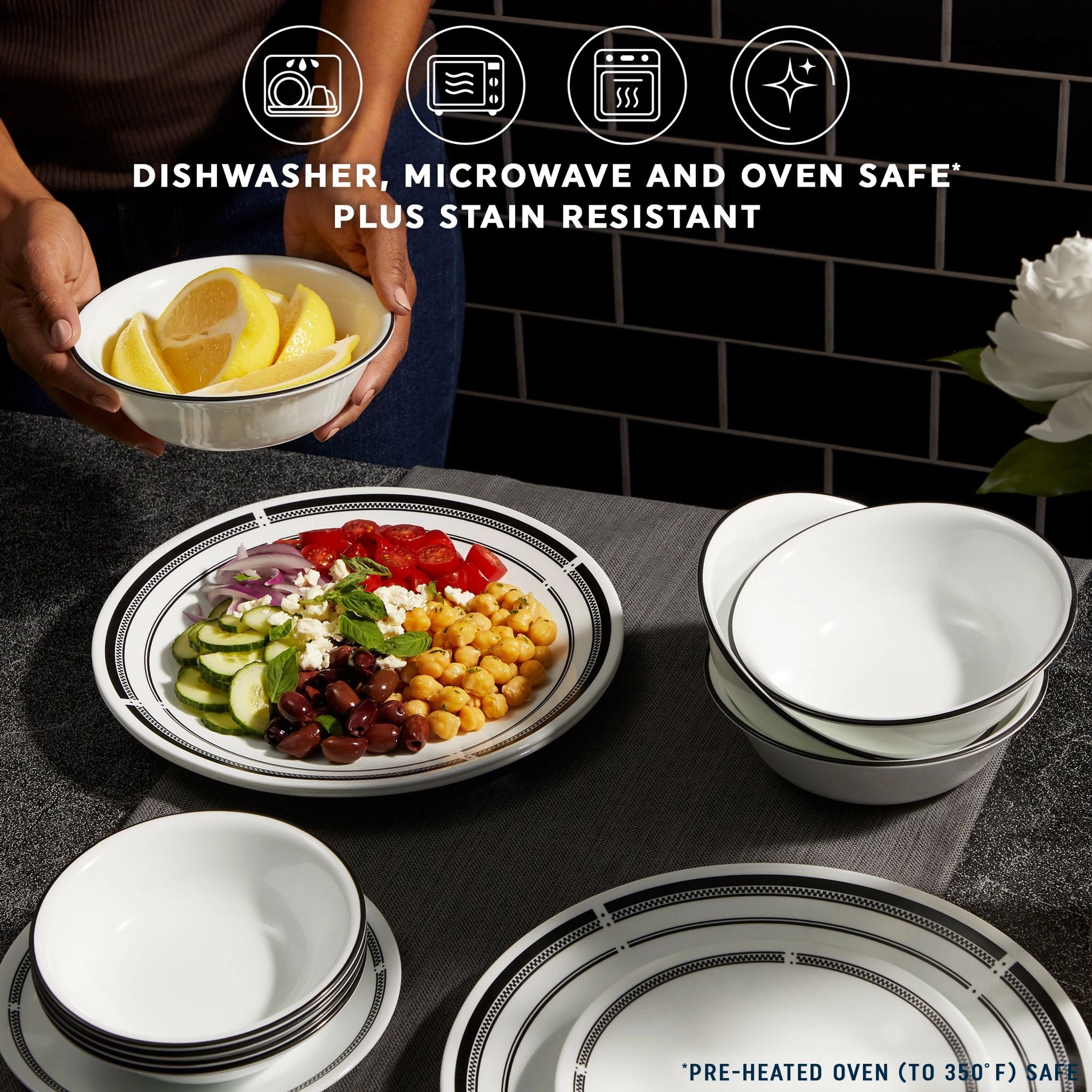 Corelle Brasserie 18-piece Dinnerware Set. Service for 6 - Image 4