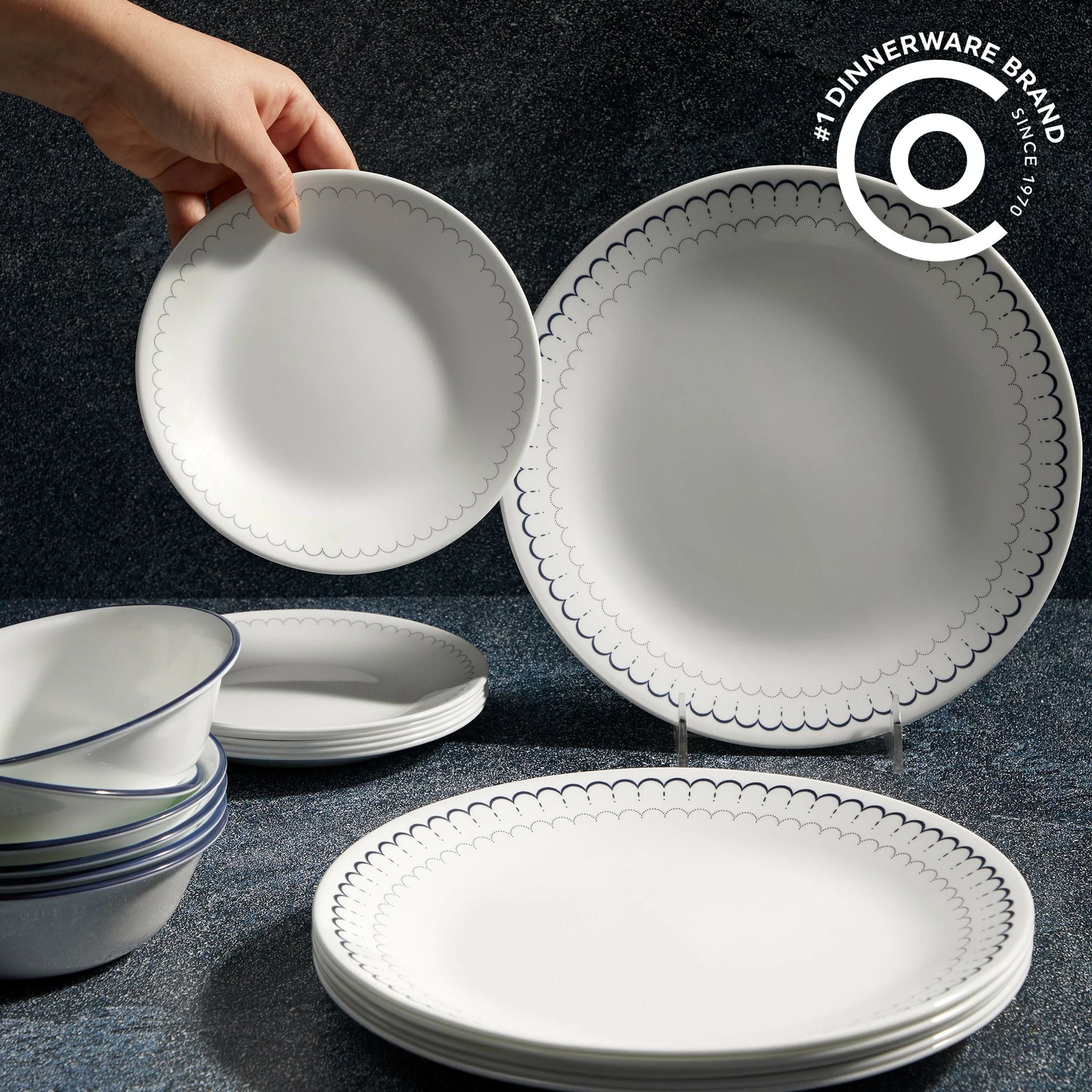Corelle Caspian Lace 18-piece Dinnerware Set. Service for 6 - Image 3