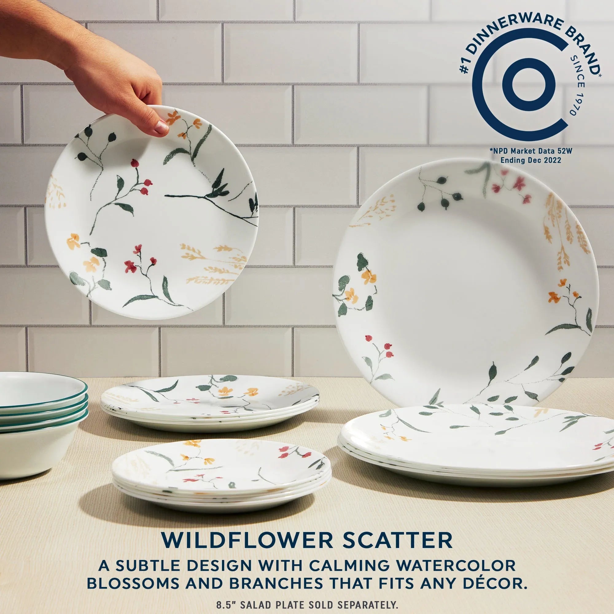 Corelle Wildflower Scatter 32-piece Dinnerware Set. Service for 8 - Image 2