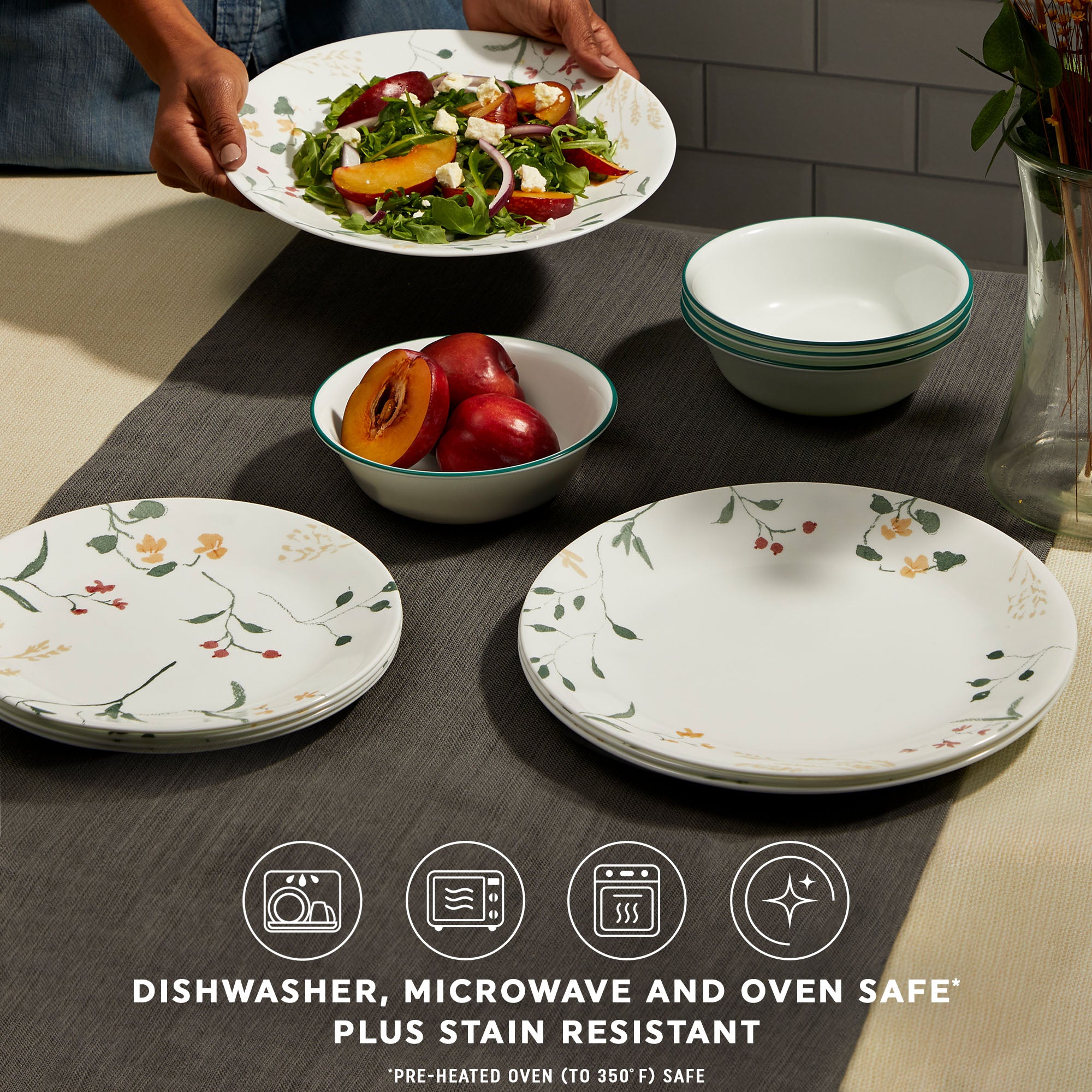Corelle Wildflower Scatter 12-piece Dinnerware Set. Service for 4 - Image 5
