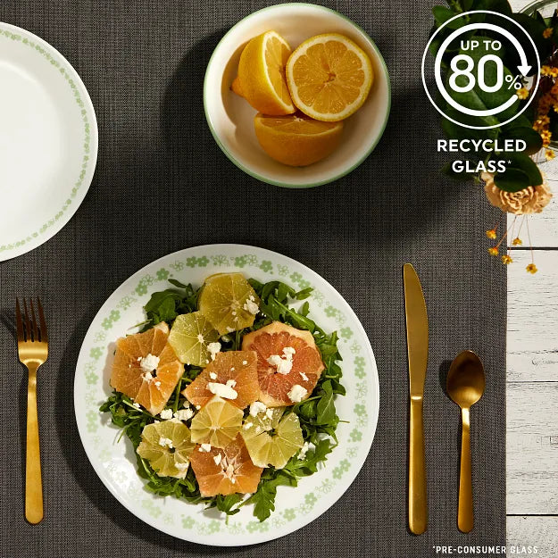 Corelle Spring Blossom Green 12-piece Dinnerware Set. Service for 4 - Image 5