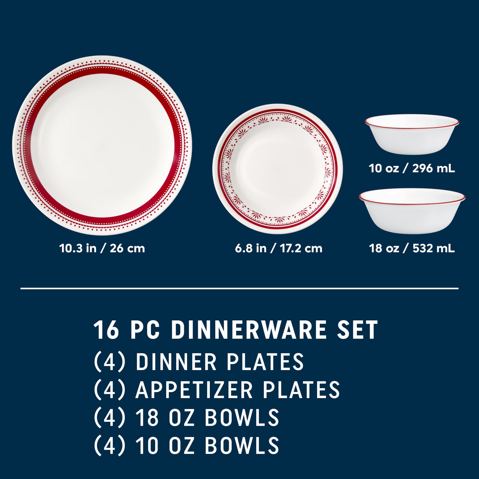 Corelle Sadie 16-piece Dinnerware Set. Service for 4 - Image 2