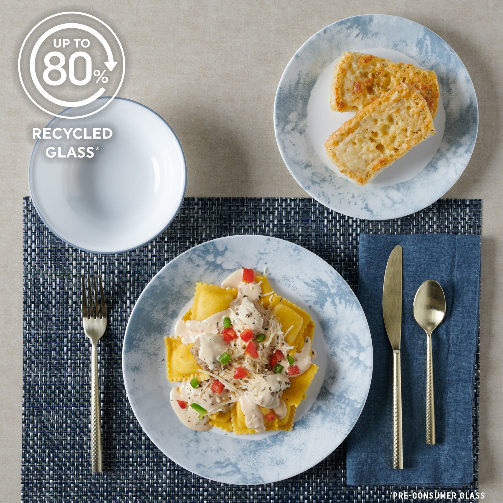 Corelle Salt Wash 12-piece Dinnerware Set. Service for 4 - Image 5