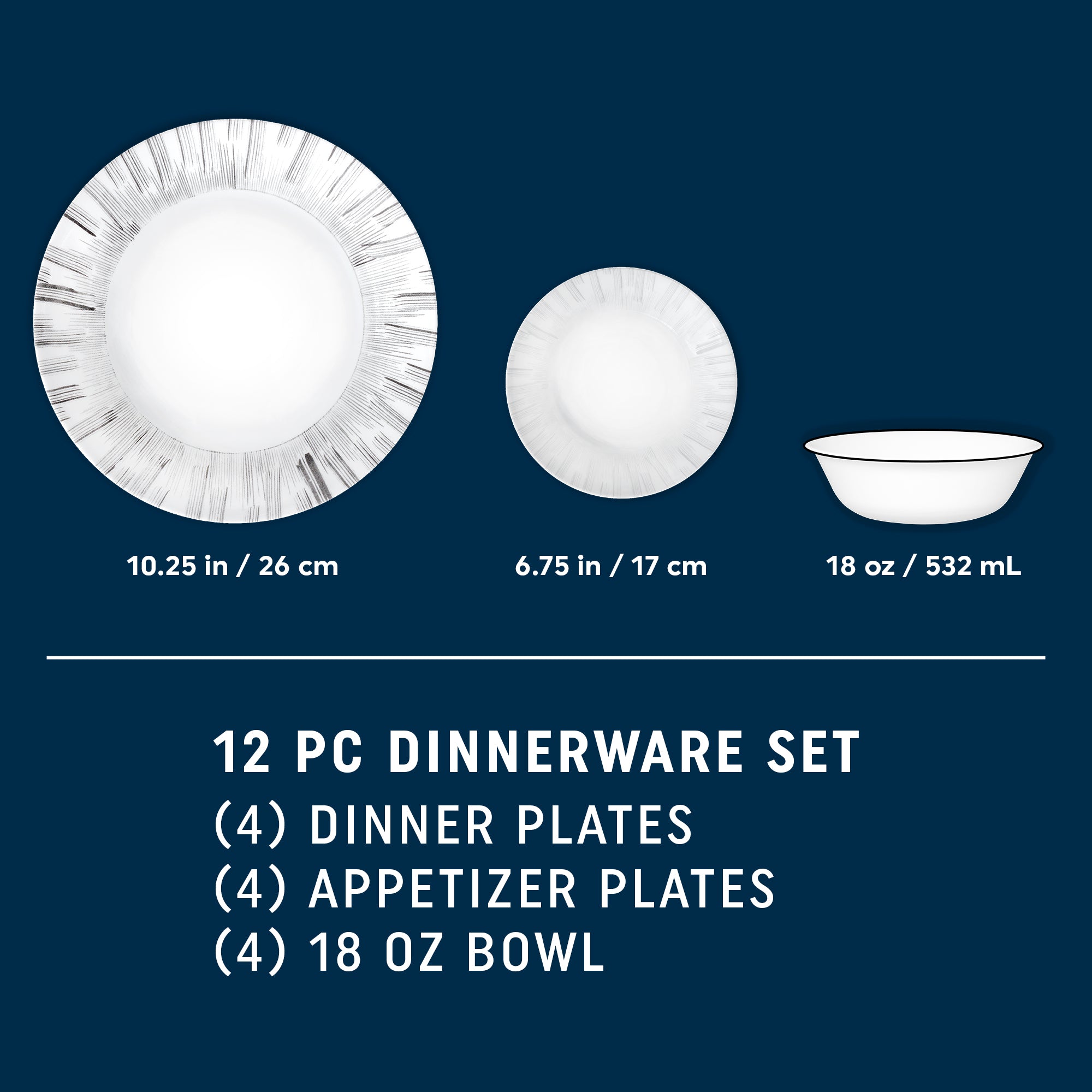 Corelle Arica 12-piece Dinnerware Set. Service for 4 - Image 2