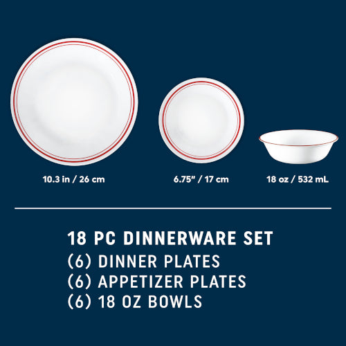 Corelle Logan 18-pc Dinnerware Set. Service for 6 - Image 2