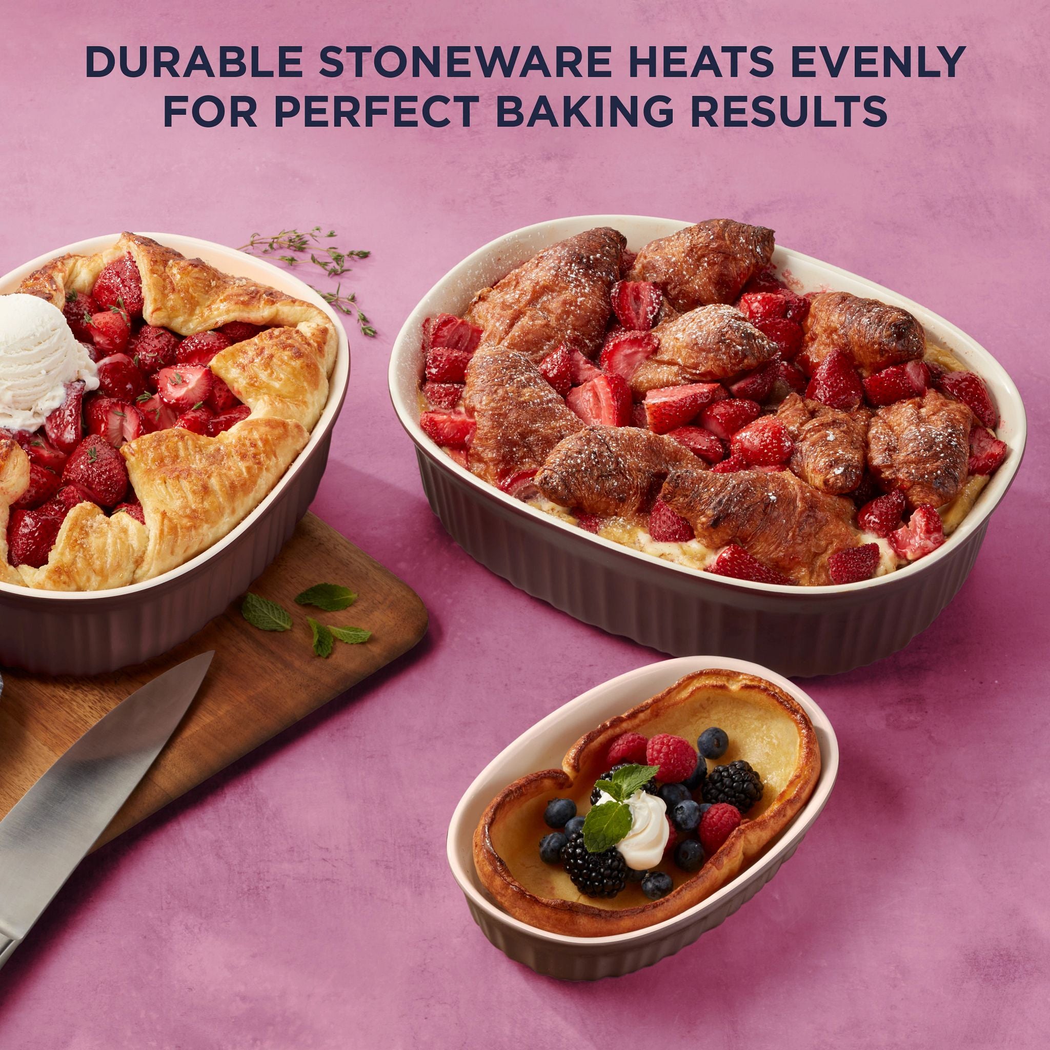 CorningWare French Colors 10-piece Bakeware Set. Cabernet - Image 4