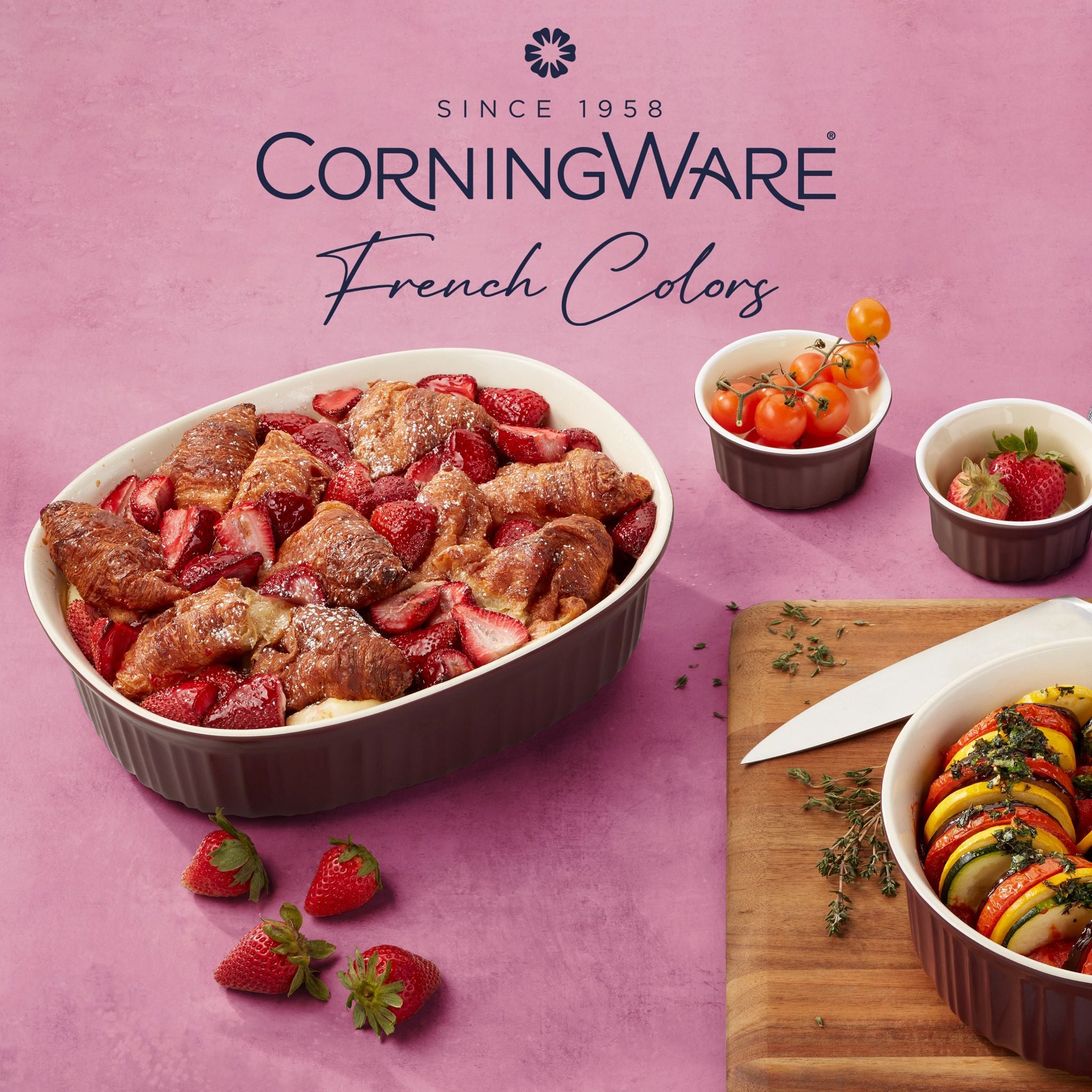 CorningWare French Colors 10-piece Bakeware Set. Cabernet - Image 5