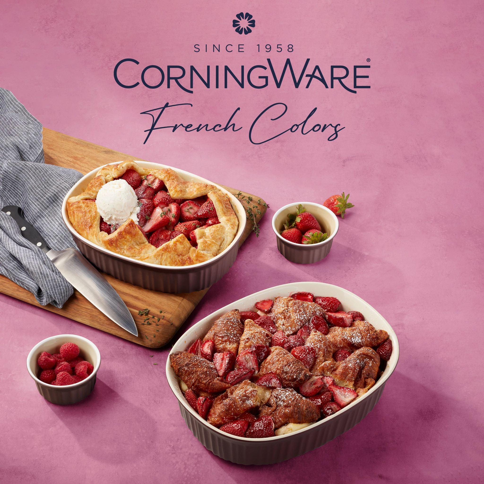CorningWare French Colors 12-piece Bakeware Set. Cabernet - Image 5