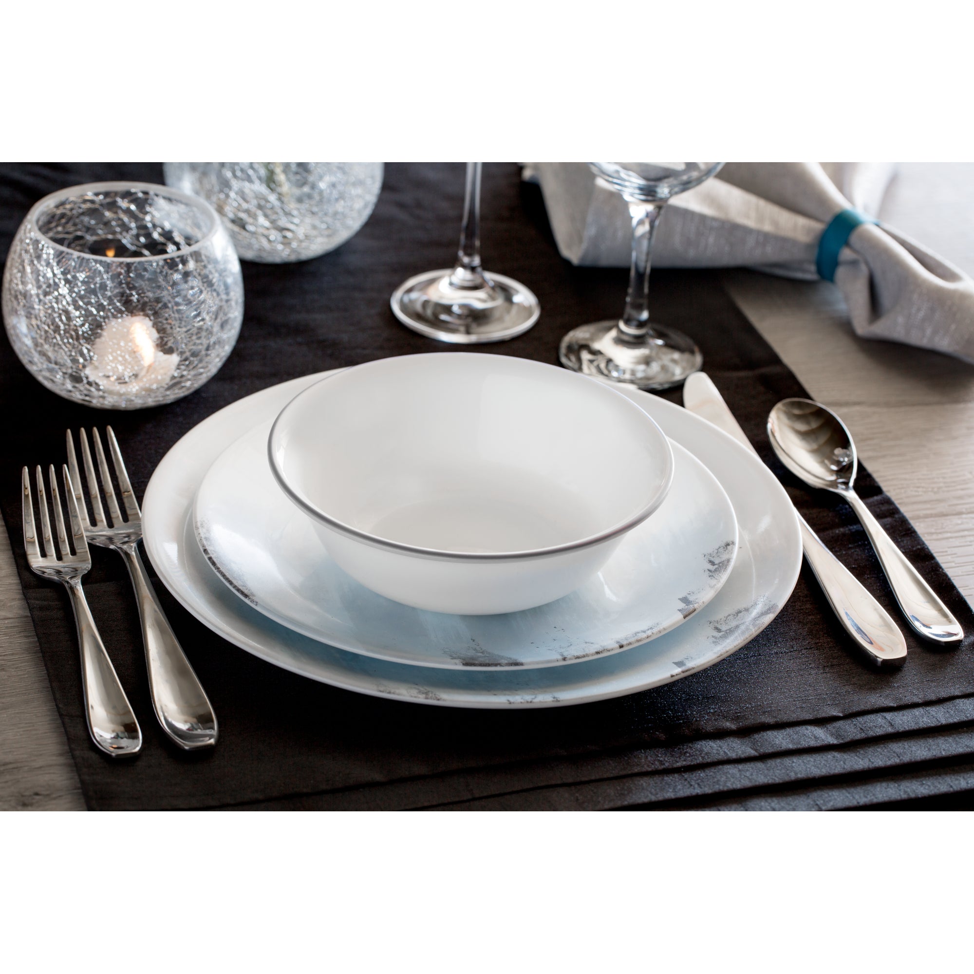 Corelle Tranquil Reflections 12-piece Dinnerware Set. Service for 4 - Image 2